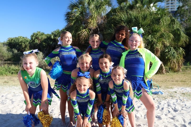 banquet on the beach cheer team